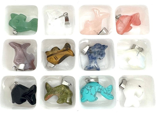 Großhandel – Edelstein-Delfin-Anhänger-Set