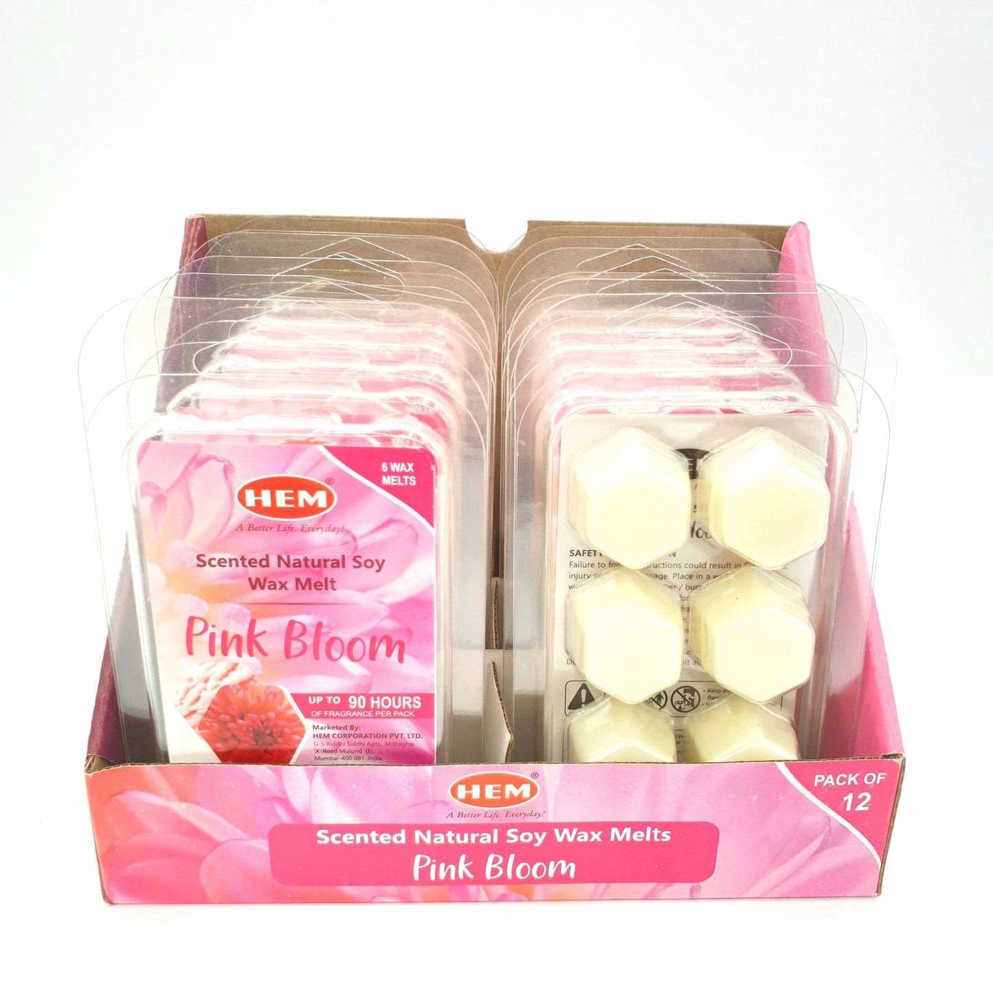 Großhandel - HEM Duftwachs-Schmelztabletten aus natürlichem Sojawachs - Pink Bloom (6 Stück)