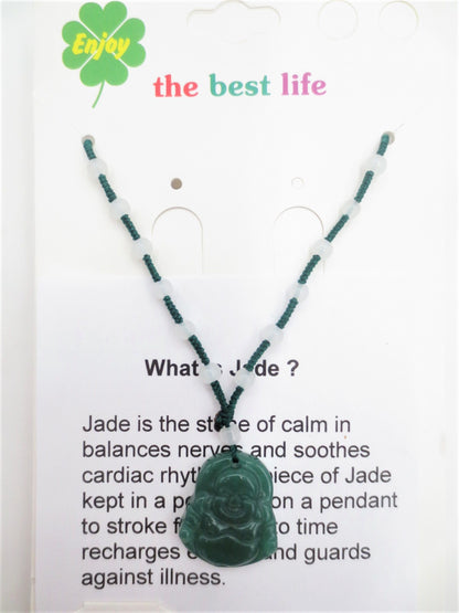 Großhandel - Jade-Buddha-Halskette klein grün