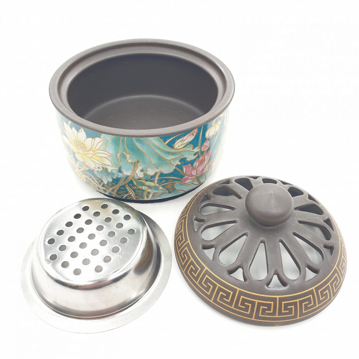 Großhandel – Luxus-Harzbrenner – Gold/Grün mit Lotus