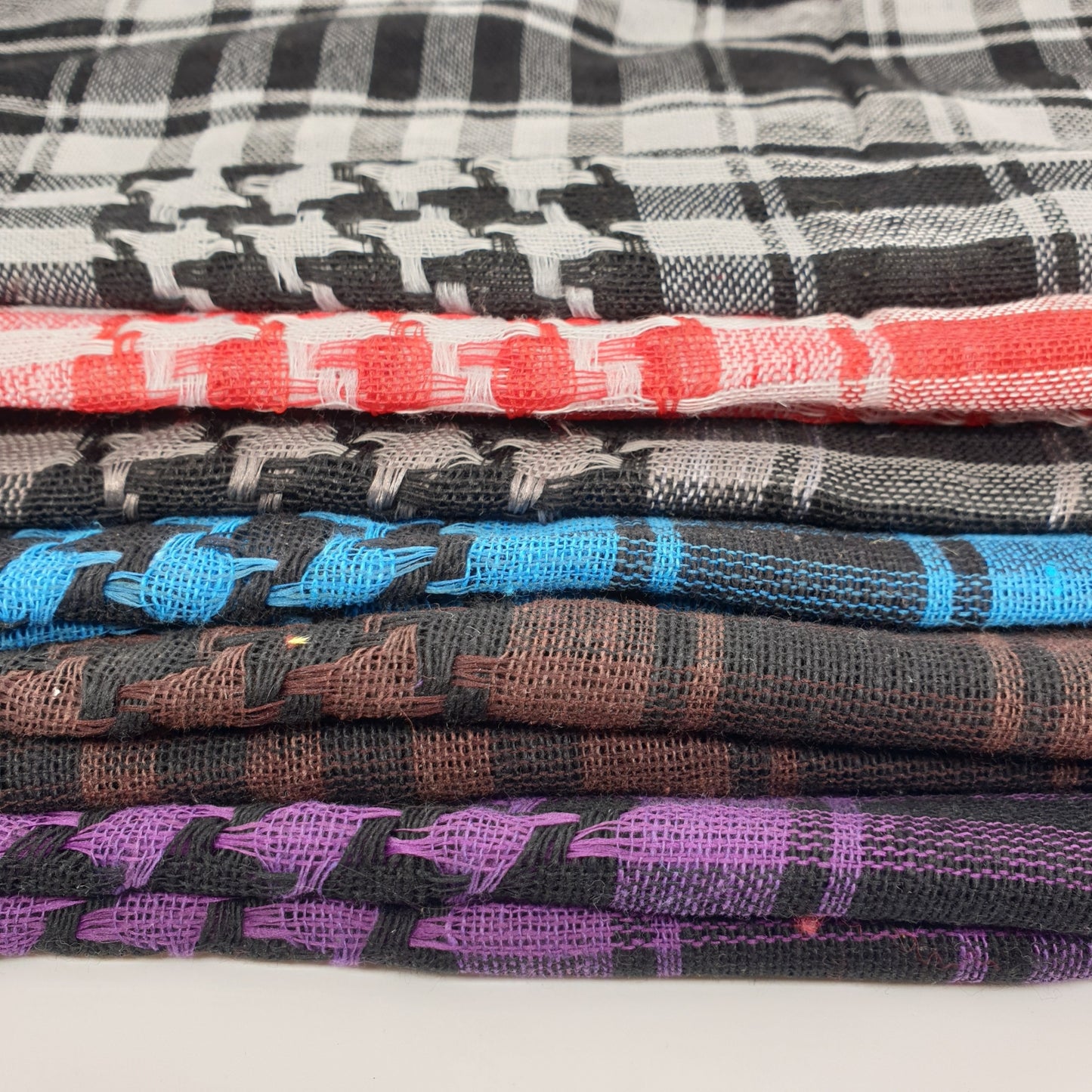 Großhandel - Schal-Set mit Karomuster (12 Stück)