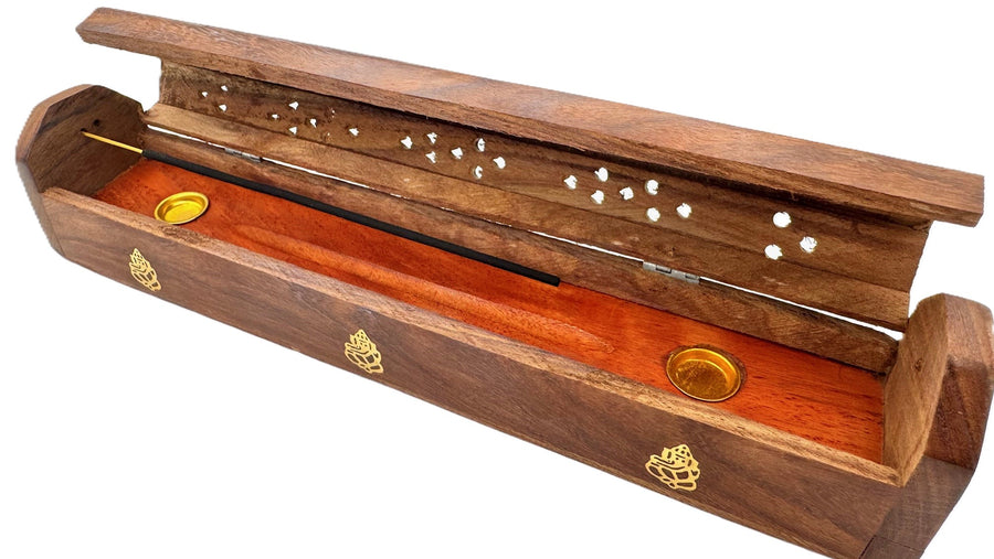 Räucherstäbchenbox Luxus Holz - Ganesh (2 Stück)