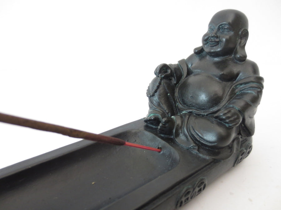 Schwarzer Sitzender Buddha Räucherstäbchenhalter