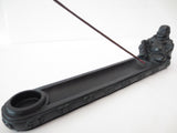 Schwarzer Sitzender Buddha Räucherstäbchenhalter