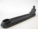 Schwarzer Sitzender Japanisch Buddha Räucherstäbchenhalter