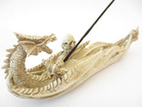 Weißer Drachen Räucherstäbchenhalter (I)
