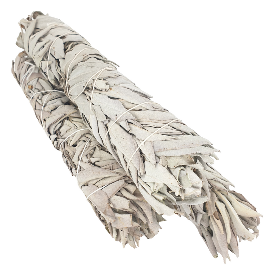 Weißer Salbei-Räucherstäbchen, groß, 23 cm (3 x 90–100 g)