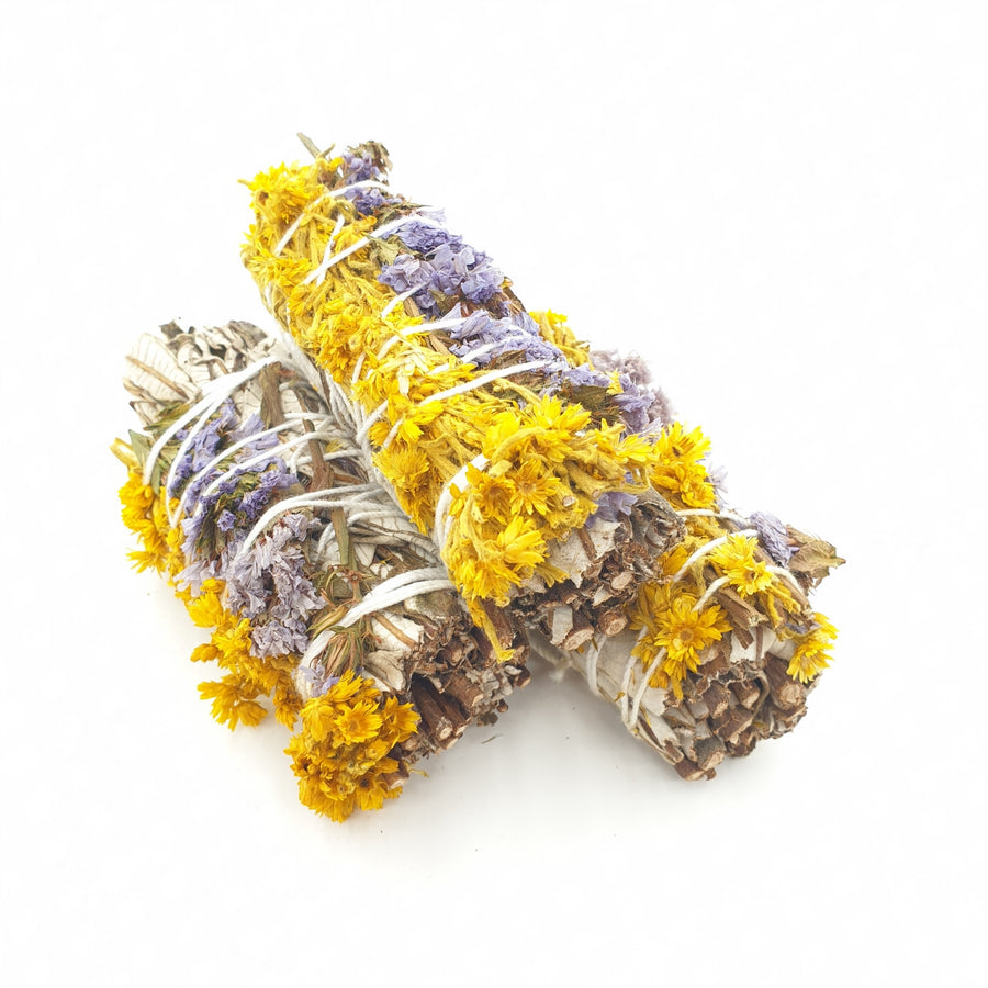 Grohandel - Yerba Santa &amp; Statice sinuata &amp; Verbascum Smudge 12cm (3 x 25-30 Gramm)