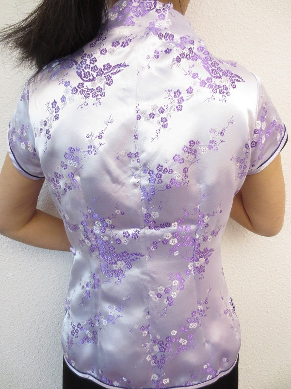 silber/lila mit blute Damen Tops