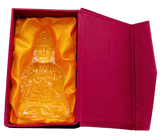Sitzende Kwan-Yin-Statue aus Kristallglas – 13,4 cm