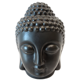 Schwarzer Buddha-Kopf Duftölbrenner(13 cm)