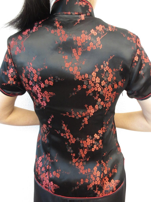 schwarz/rot mit blute Damen Tops